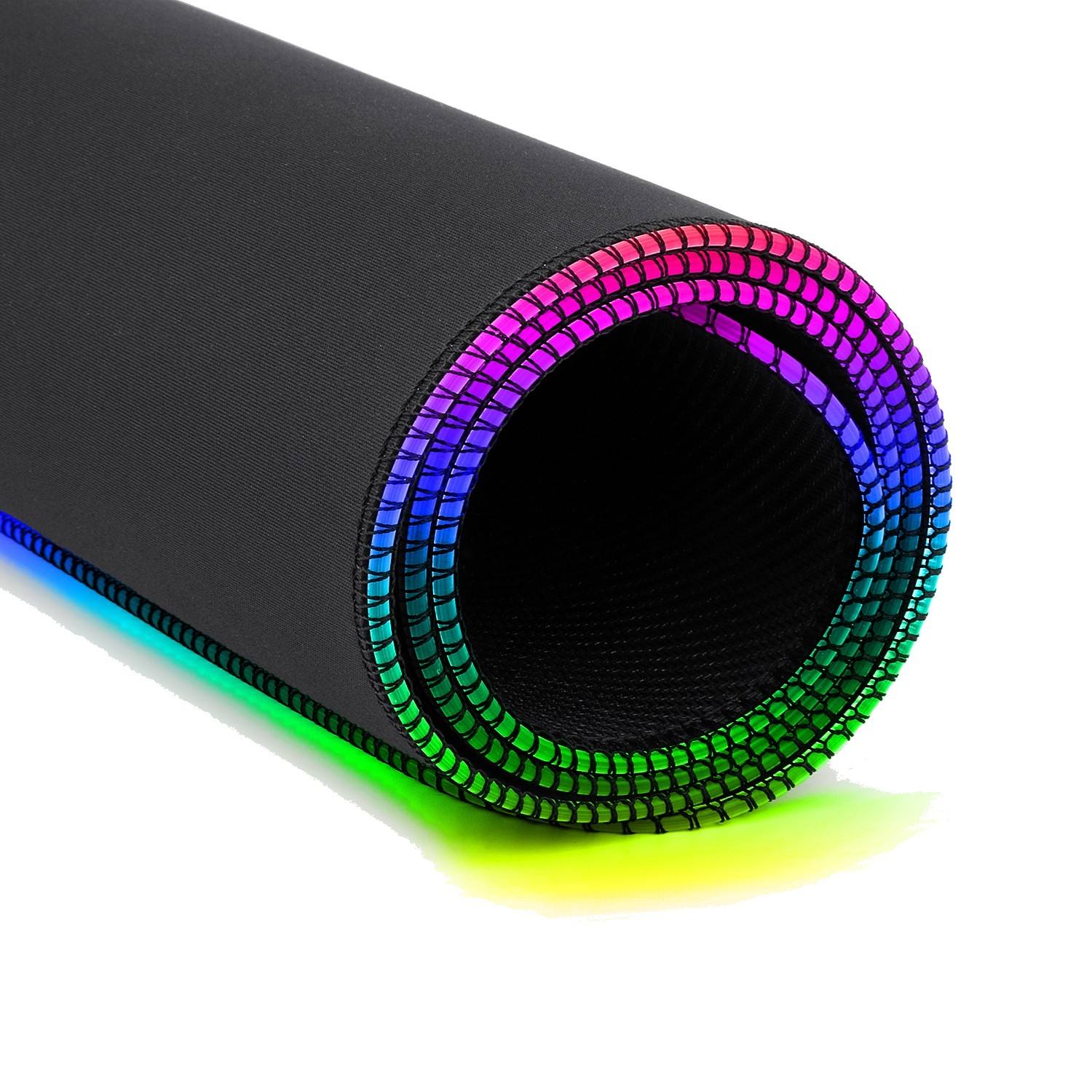 Extended RGB Mouse Pad with Non-Slip Stitching